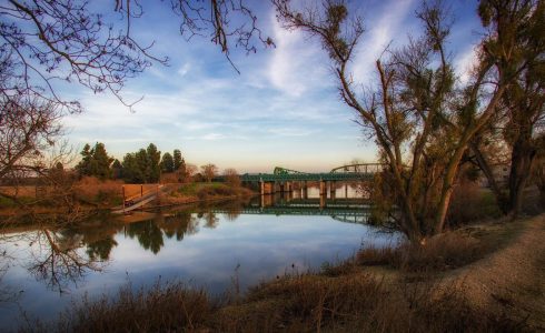 San Joaquin River at dusk